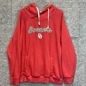 CAPTIVATING APPAREL OU Hoodie Sweatshirt Womens XL Red Pullover Oklahoma Sooners
